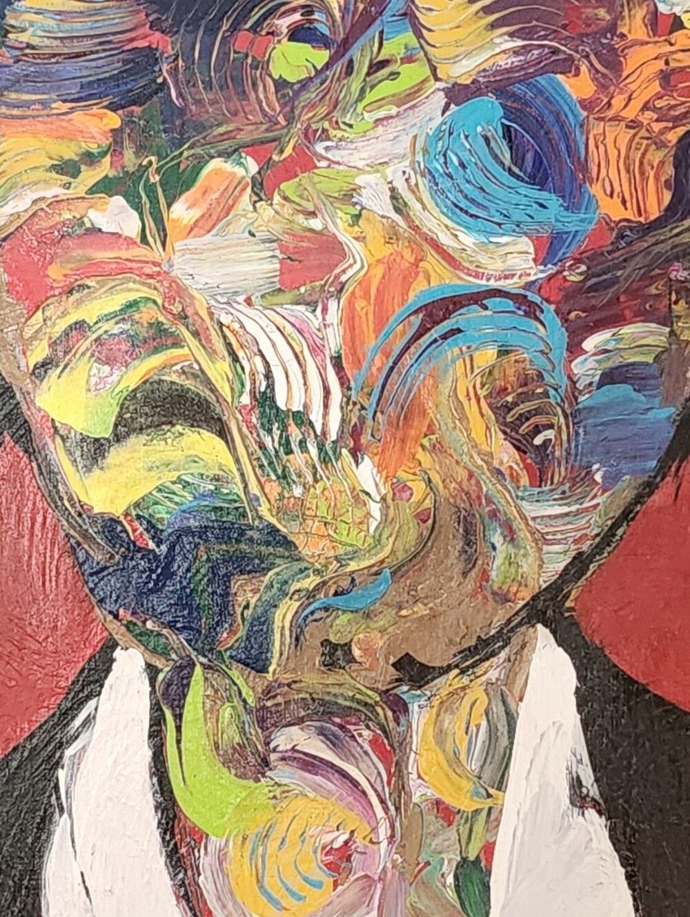 Abstract Multicolor Portrait Canvas Art - Titled Rock Star - Picture 2 of 4